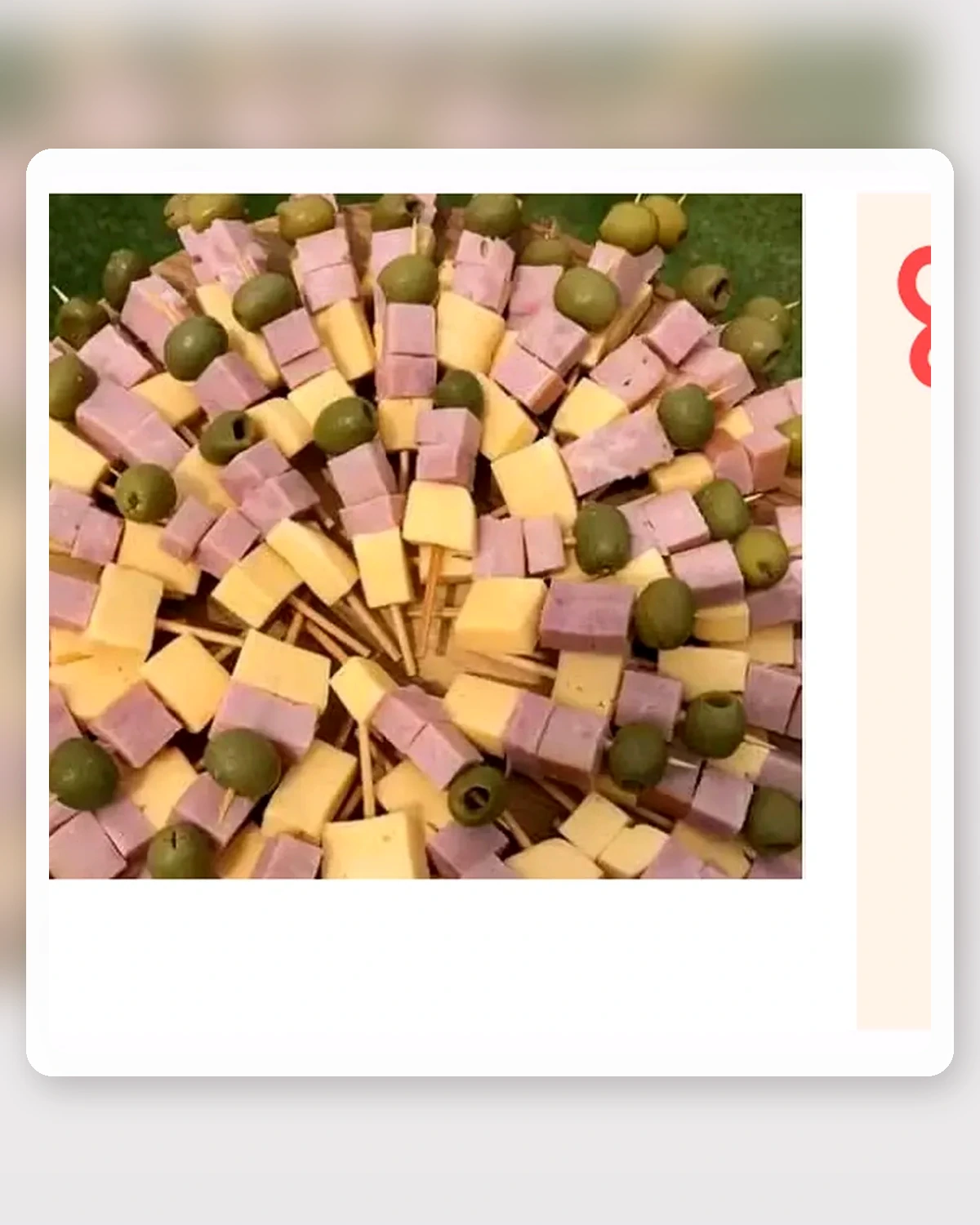 Brocheta de charcutería