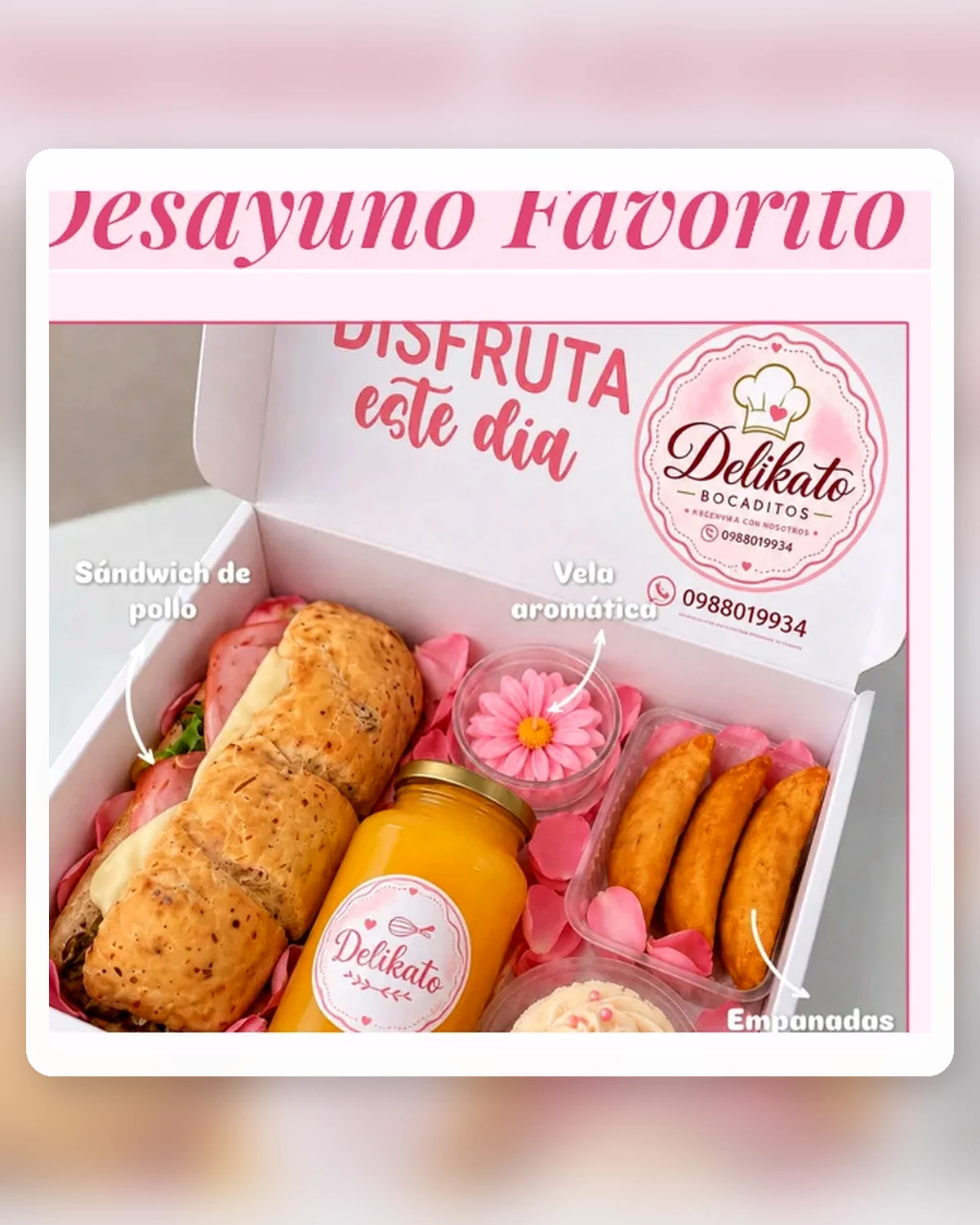 Desayuno Favorito · Empanadas + vela